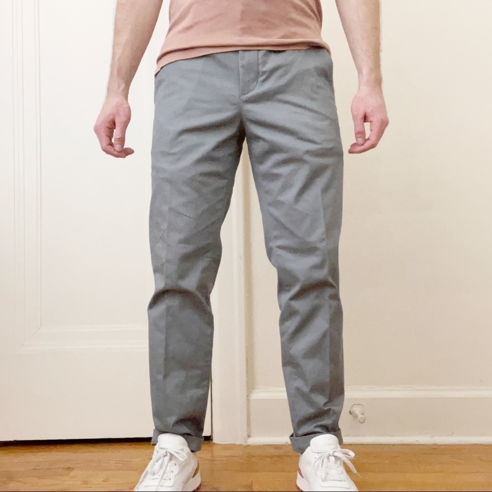 Everlane The Heavyweight Slim Straight Chino Pant 32x30 Pewter Green NWOT